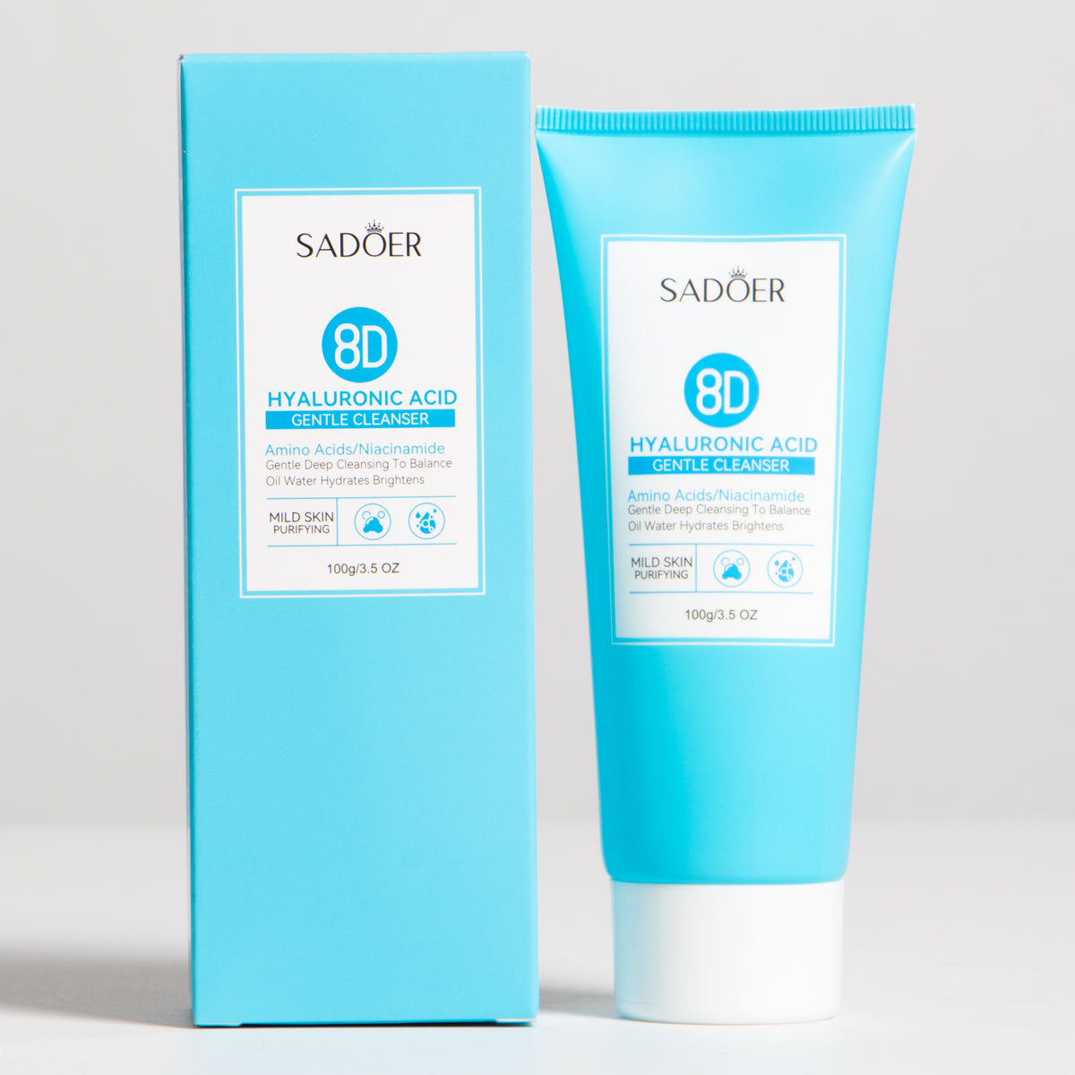 Jabón o limpiador facial en crema/gel con Ácido Hialurónico 8D y Niacinamida