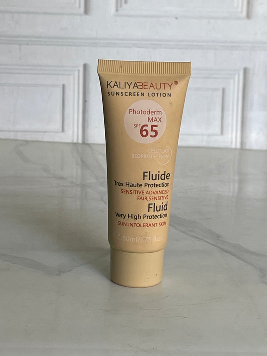 Protector solar Kaliya Beauty 65 spf con extracto de centella asiatica