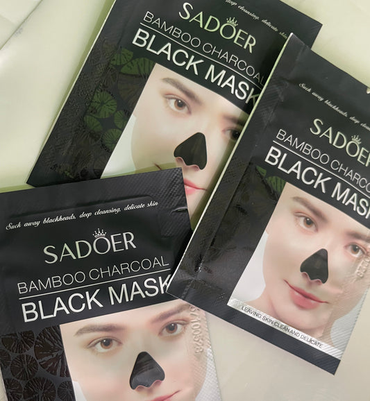 Mascarilla negra Sadoer para - puntos negros en la nariz con Bamboo charcoal