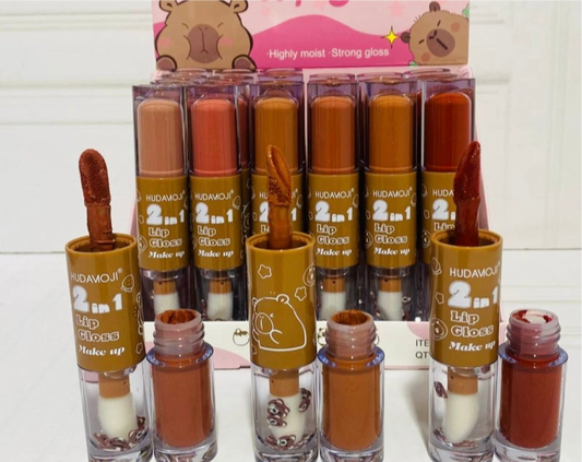 Lip gloss doble capibara