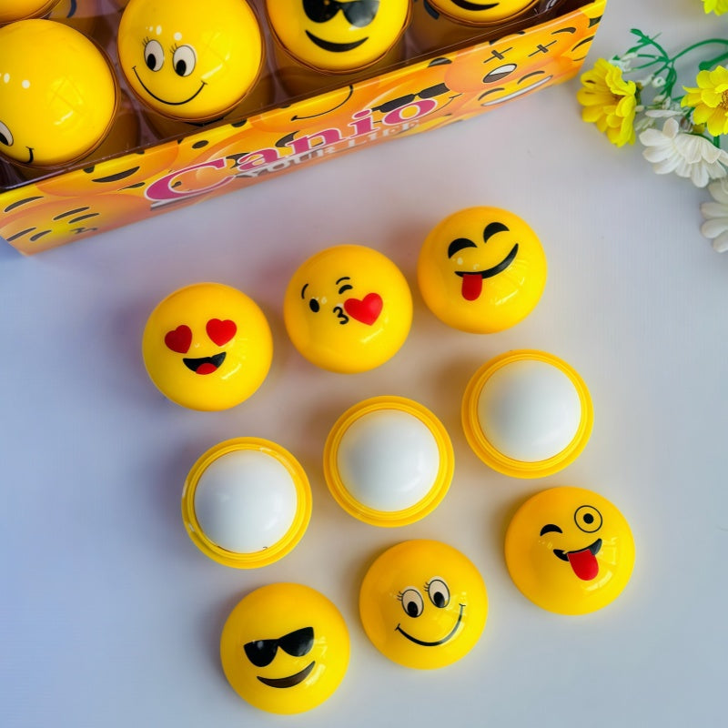 Bálsamo labial hidratante de emojies caritas felices