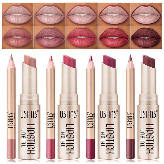 Duo Labial + Lápiz Ushas Matte Lips
