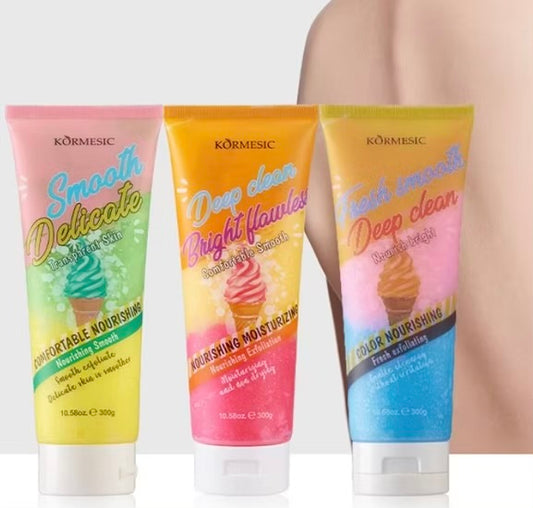 Exfoliantes corporales y faciales de la marca Kormesic (300g)